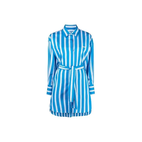 MSGM Long-Sleeved Dresses Women's Blue/White Multicolor