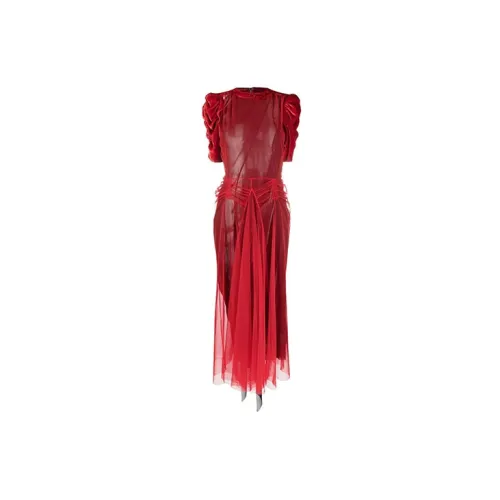 Maison Margiela Short-Sleeved Dresses Women's Red