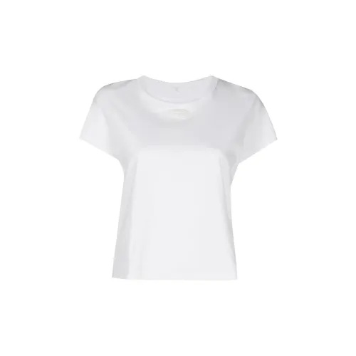 T By alexander wang Essential Jersey Puff Logo Shrunk Tee White