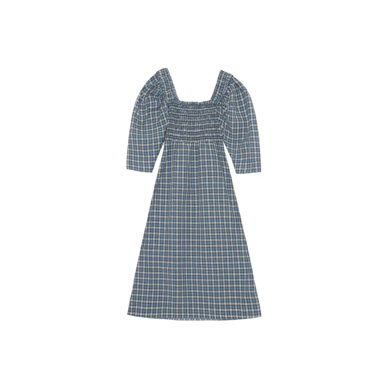 GANNI Long Sleeved Dresses Women's Blue-1