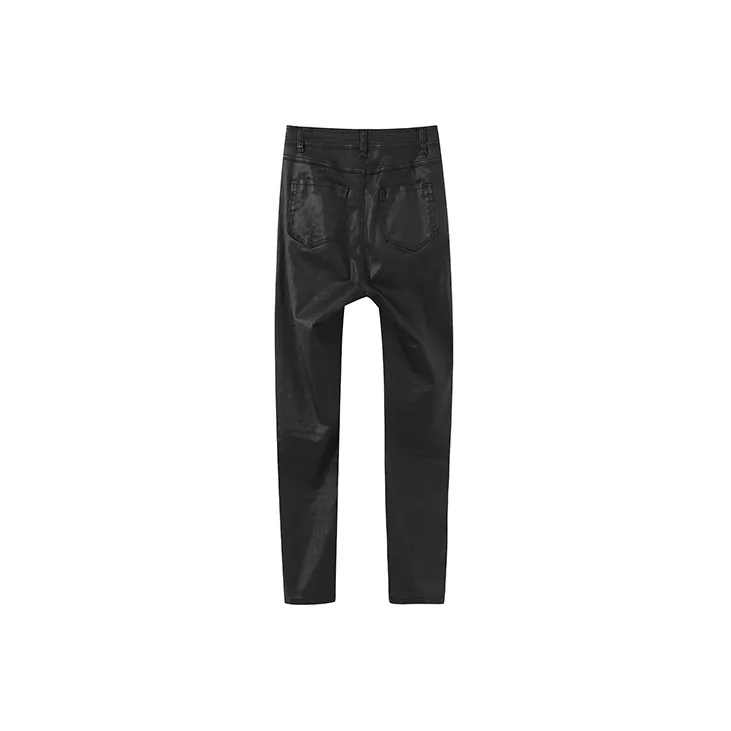 YUMOMO STAR Casual Pants Women's Texture Black-1