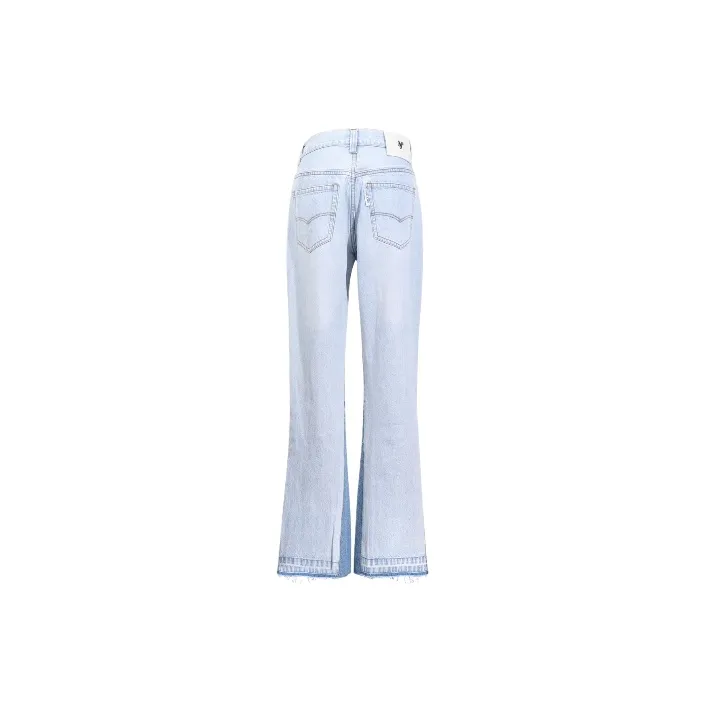 ONOFFON Flared Pants Jeans Unisex Blue-3