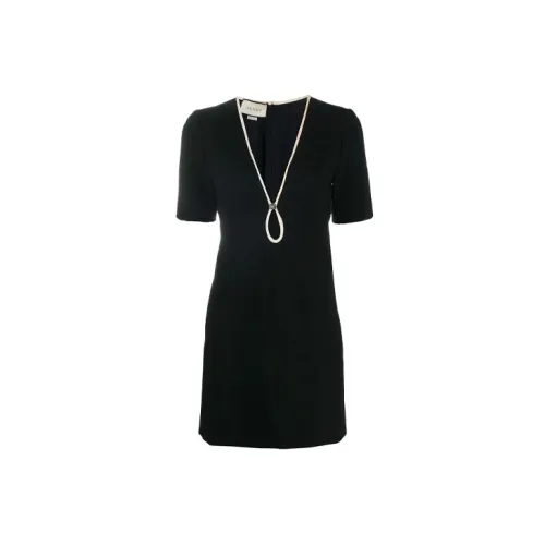 GUCCI Short-Sleeved Dresses Women's Black