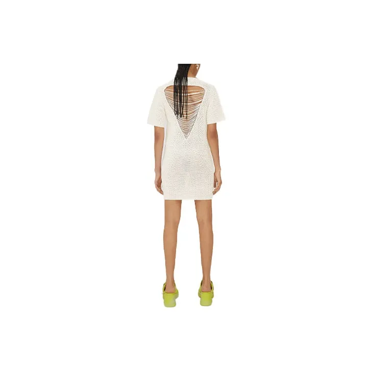 Bottega Veneta Short Sleeved Cut Out Mini Dress-1