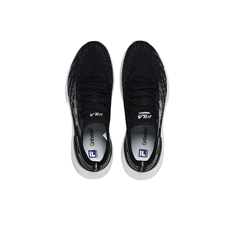 FILA ENERGY Wear Resistant Lightweight Rebound Low Top Casual Running Shoes Men's Black-3
