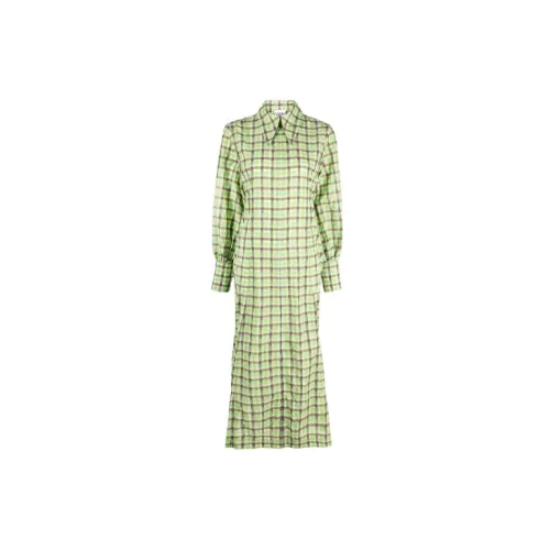 GANNI Long-Sleeved Dresses Women's Green