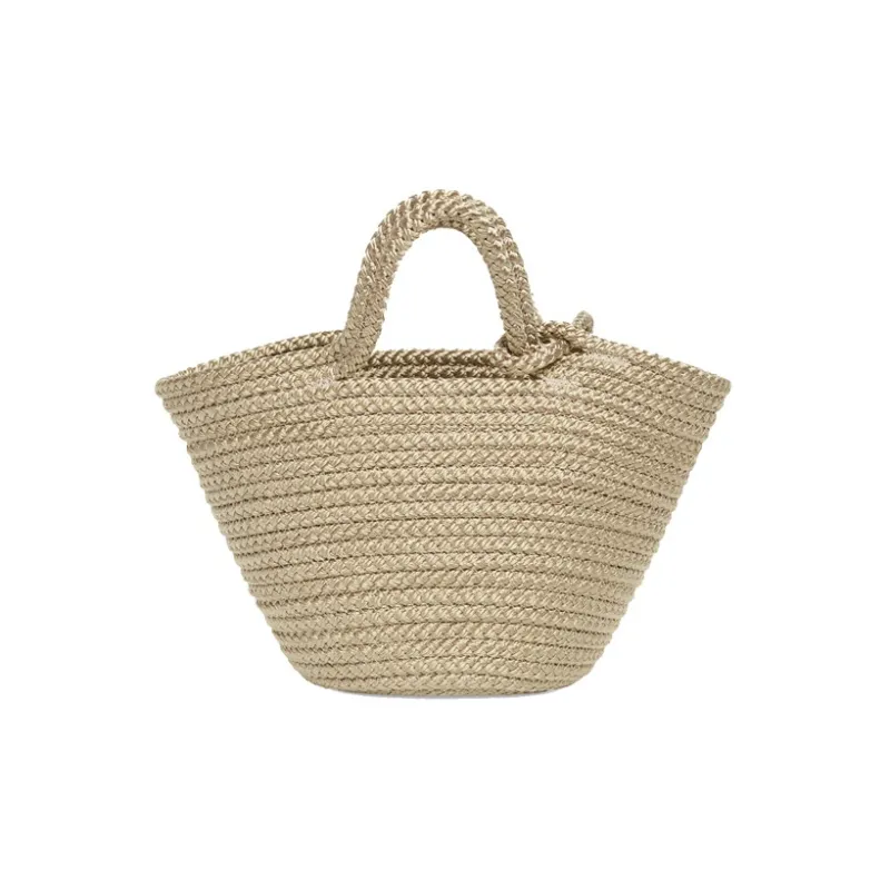 Balenciaga Nylon Basket Bag Handbag Small Size Women's Beige-5