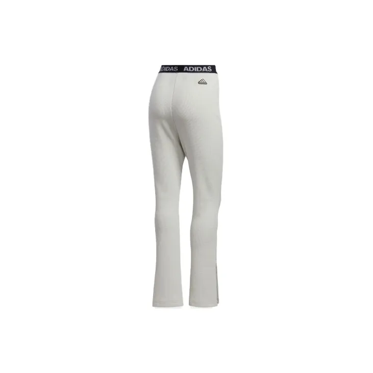 Adidas Knitted Sports Pants Women's Track Gray-1