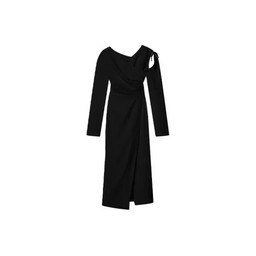 NANUSHKA Female  SS22  Black Long-sleeved dress