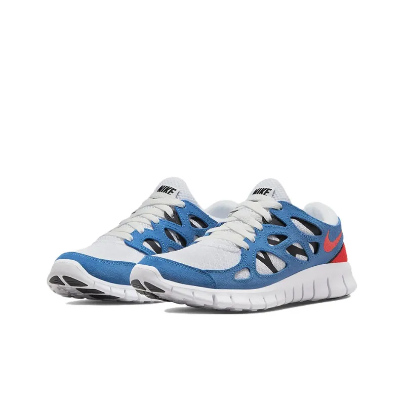 Nike Free Run 2 White Bright Crimson Photo Blue Black Women's-2