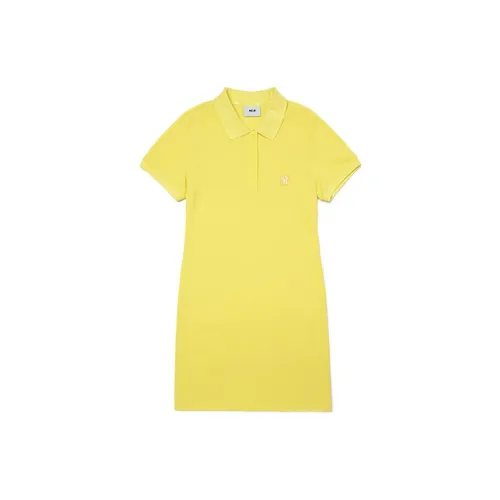 MLB Authentic Spring Short-Sleeved Dresses Women's Yellow