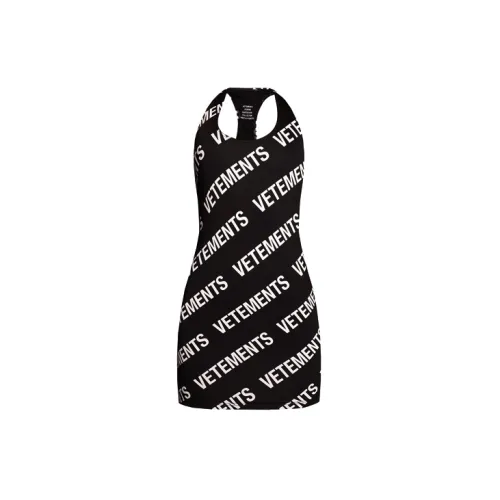 Vetements Sleeveless Dresses Women's Black