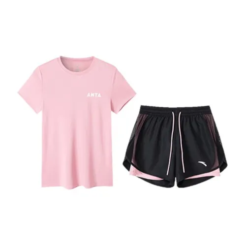 ANTA Variety Training Collection Casual Suits Women's Dark Pink Red