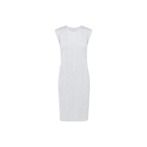 PLEATS PLEASE ISSEY MIYAKE Sleeveless Dresses Women's Light Gray