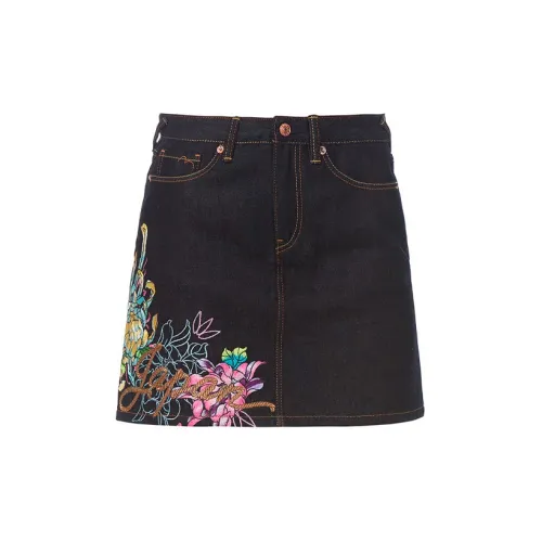 EVISU Denim Short Skirts Women's Blue