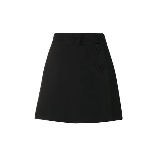 Valentino Casual Short Skirts Women's Black