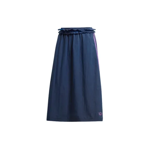 Adidas Originals RUFFLE Casual Long Skirts Women's Navy