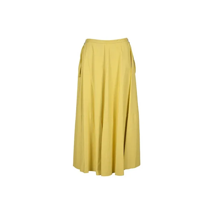 MM6 Maison Margiela Casual Long Skirts Women's Yellow-1