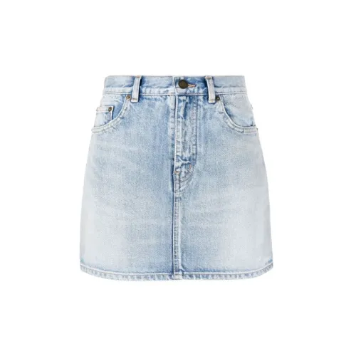 SAINT LAURENT Denim Short Skirts Women's Blue