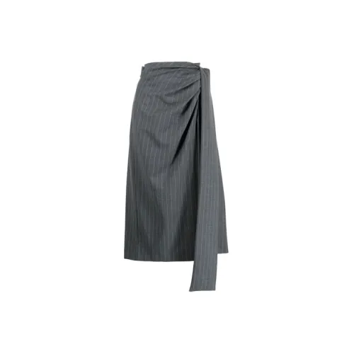 MSGM Casual Long Skirts Women's Gray