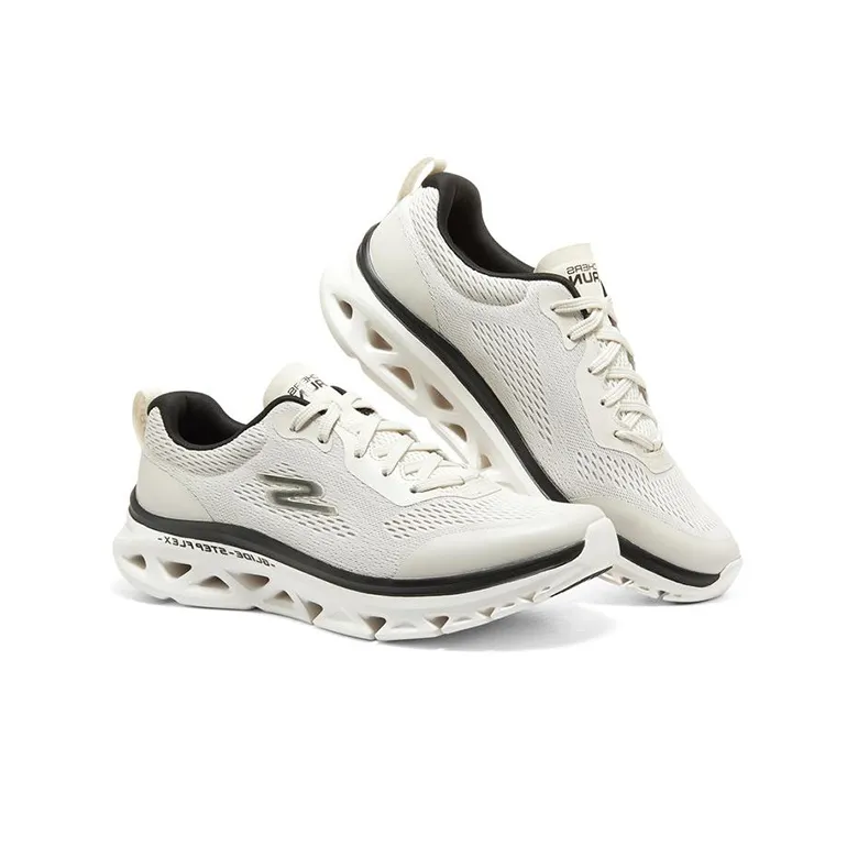 Skechers Glide Step Running Shoes Men Low Top White/Black-2