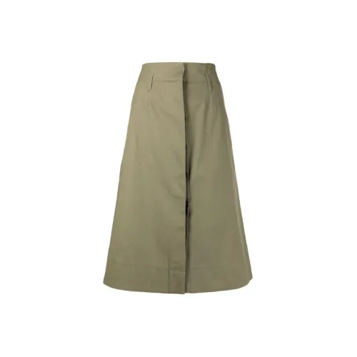 PS By Paul Smith Casual Long Skirts Women's Olive Green