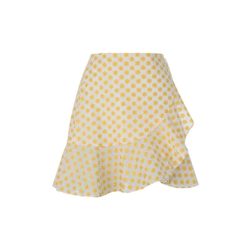 Significant Casual Short Skirts Women's Yellow