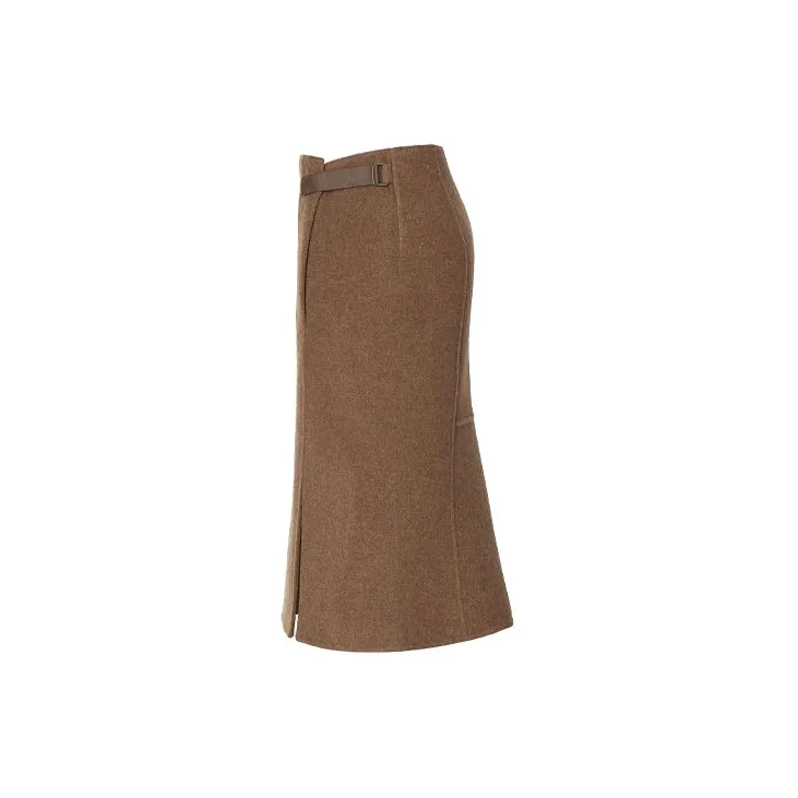 Jil Sander X UNIQLO Casual Long Skirts Women's Coffee-2