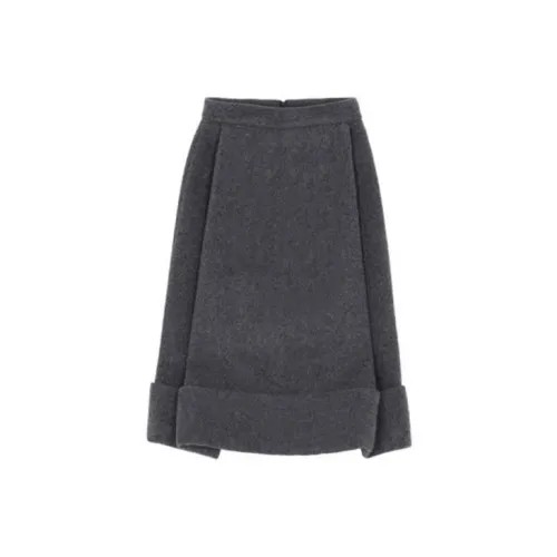 WE11DONE Casual Long Skirts Women's Dark Gray