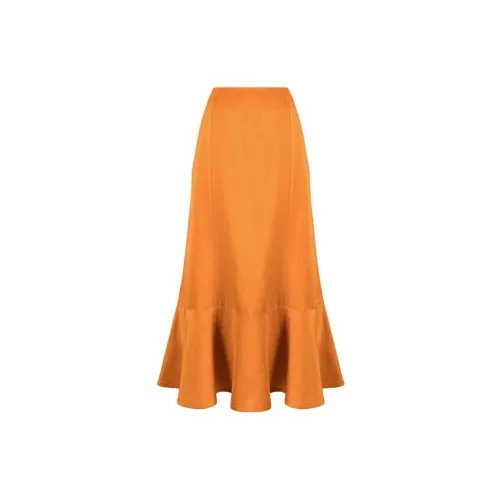 JIL SANDER Casual Long Skirts Women's Orange