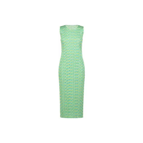 PLEATS PLEASE ISSEY MIYAKE Sleeveless Dresses Women's Green