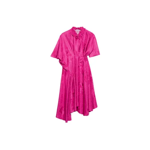 Balenciaga Short-Sleeved Dresses Women's Pink