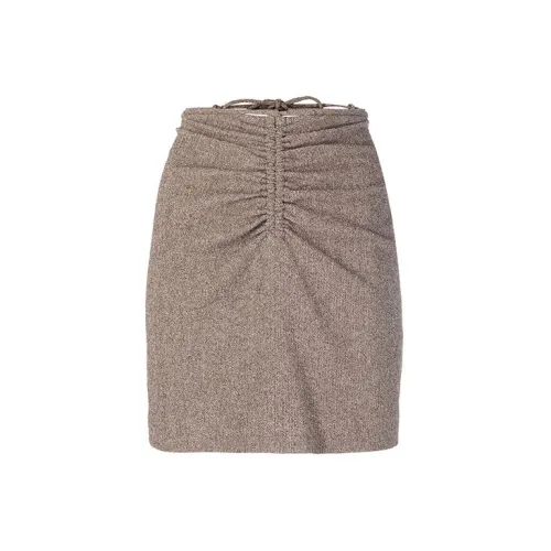 NANUSHKA Knitted Ruched Mini Skirt