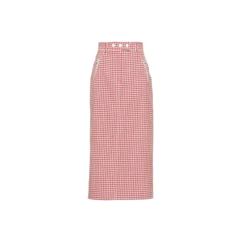 MIU MIU Casual Long Skirts Women's Red