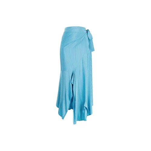 MM6 Maison Margiela Casual Long Skirts Women's Blue