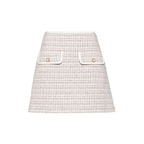 MIU MIU Casual Short Skirts Women's Snow Pink