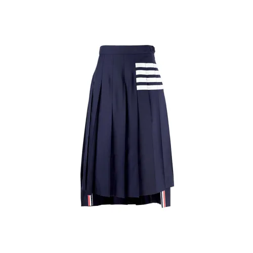 THOM BROWNE Casual Long Skirts Women's Dark Blue