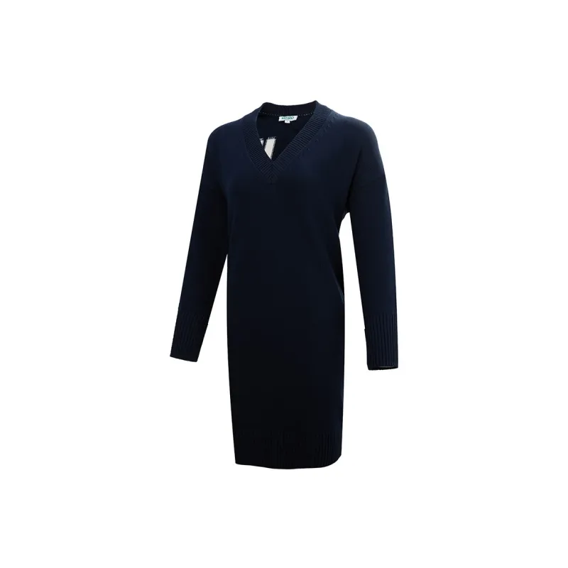 KENZO Short Sleeved Dresses Women's Navy-2