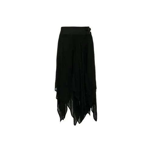 Yohji Yamamoto Rag-hem Midi-skirt