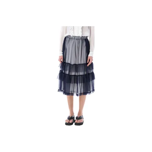 CDG Casual Long Skirts Women's Navy Blue