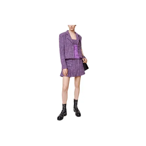 CHANEL Casual Short Skirts Women's Purple