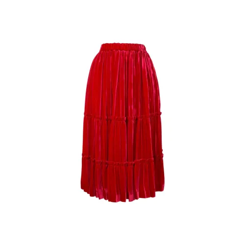 CDG Casual Long Skirts Women's Red