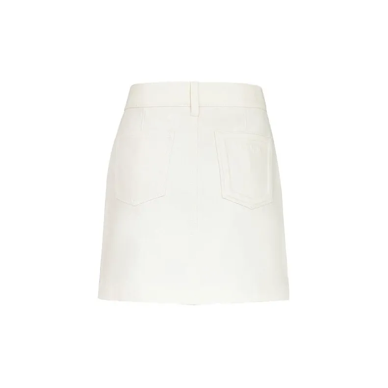 FENDI Denim Short Skirts Women's White-1