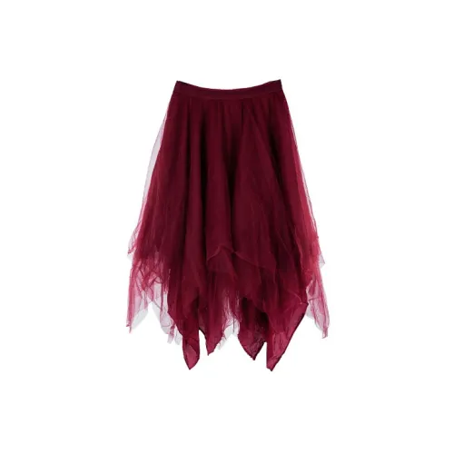 MARC LE BIHAN Casual Long Skirts Women's Burgundy