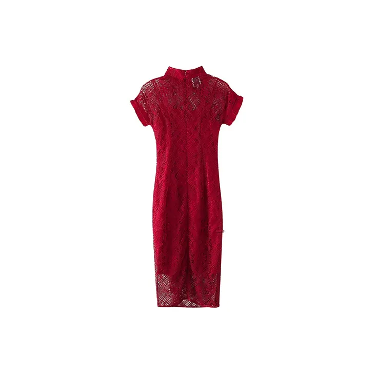 JINYE ORIENTAL Cheongsam Women's Burgundy-1