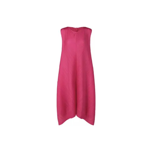 PLEATS PLEASE ISSEY MIYAKE Sleeveless Dresses Women's Magenta