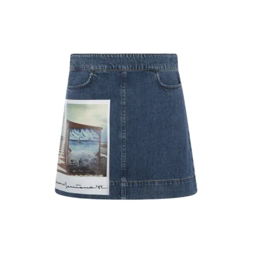 SportMax Denim Short Skirts Women's Blue