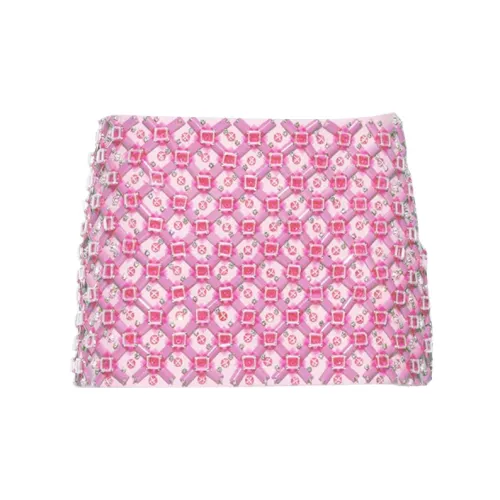 MIU MIU Casual Short Skirts Women's Loquat Pink