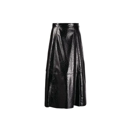 MSGM Casual Long Skirts Women's Black