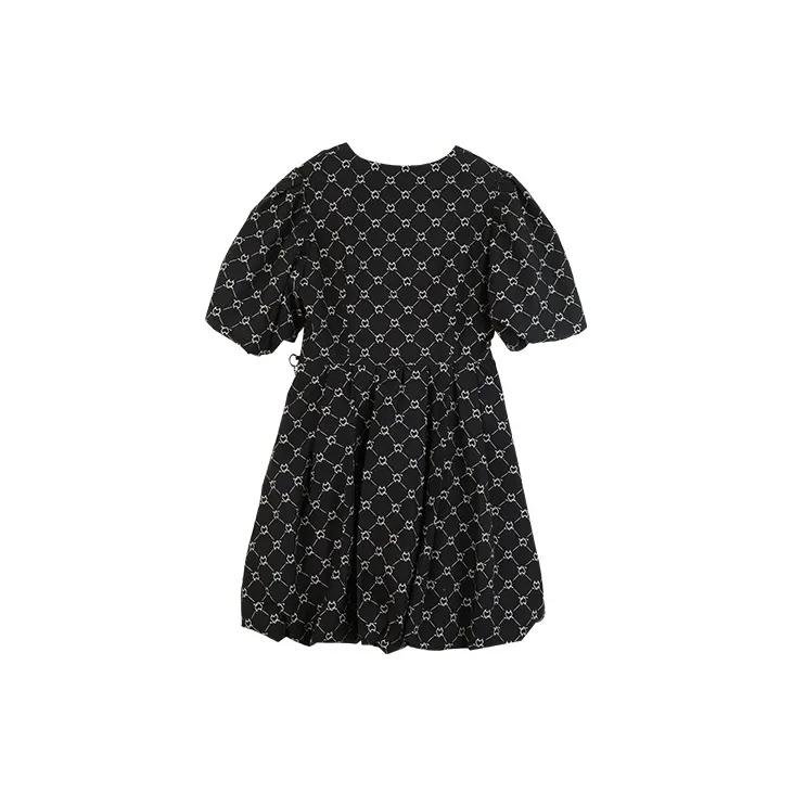 LALABOBO A Line Skirt Dress Black-1